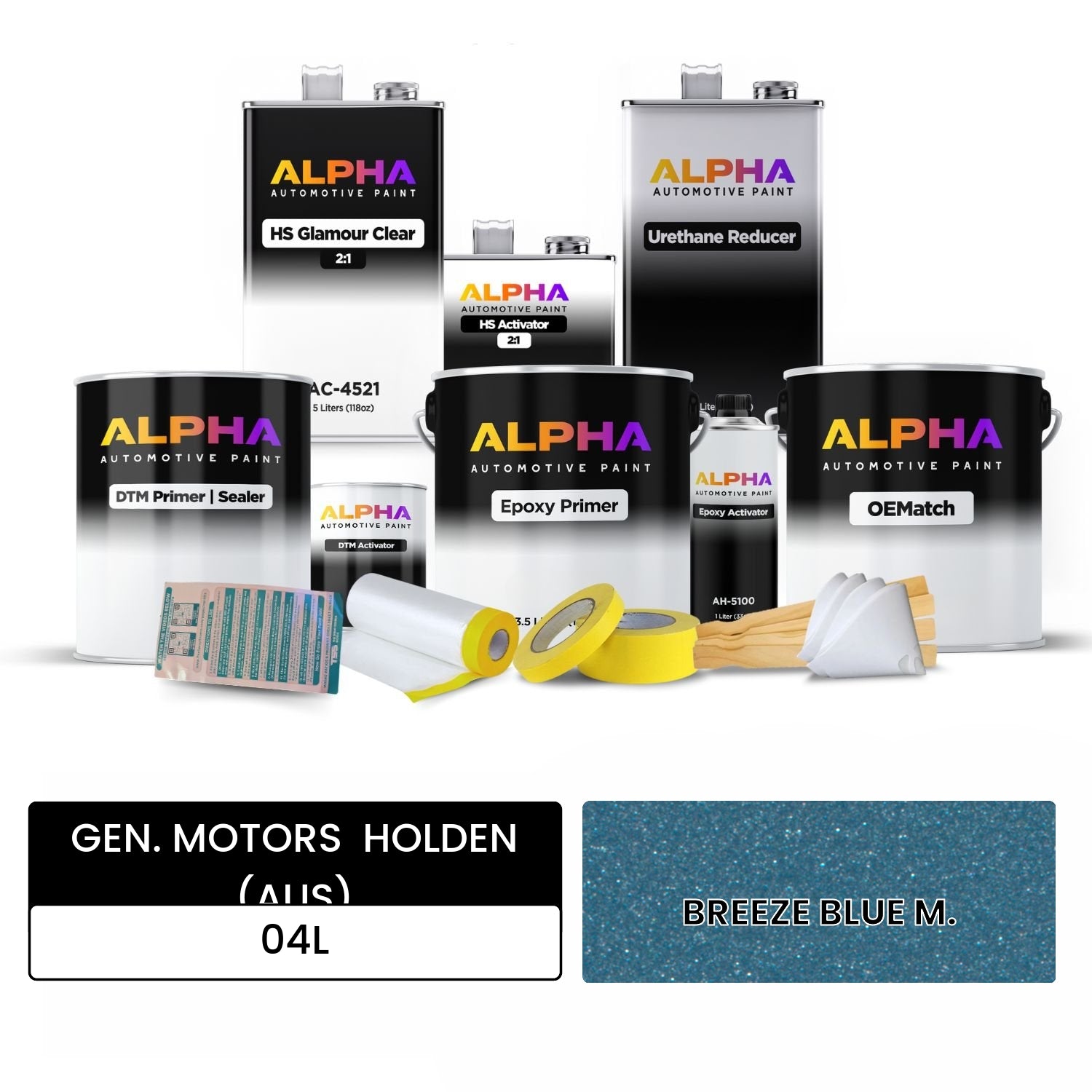 GEN. MOTORS  HOLDEN (AUS) BREEZE BLUE M. 04L OEMatch Vehicle Paint Kit