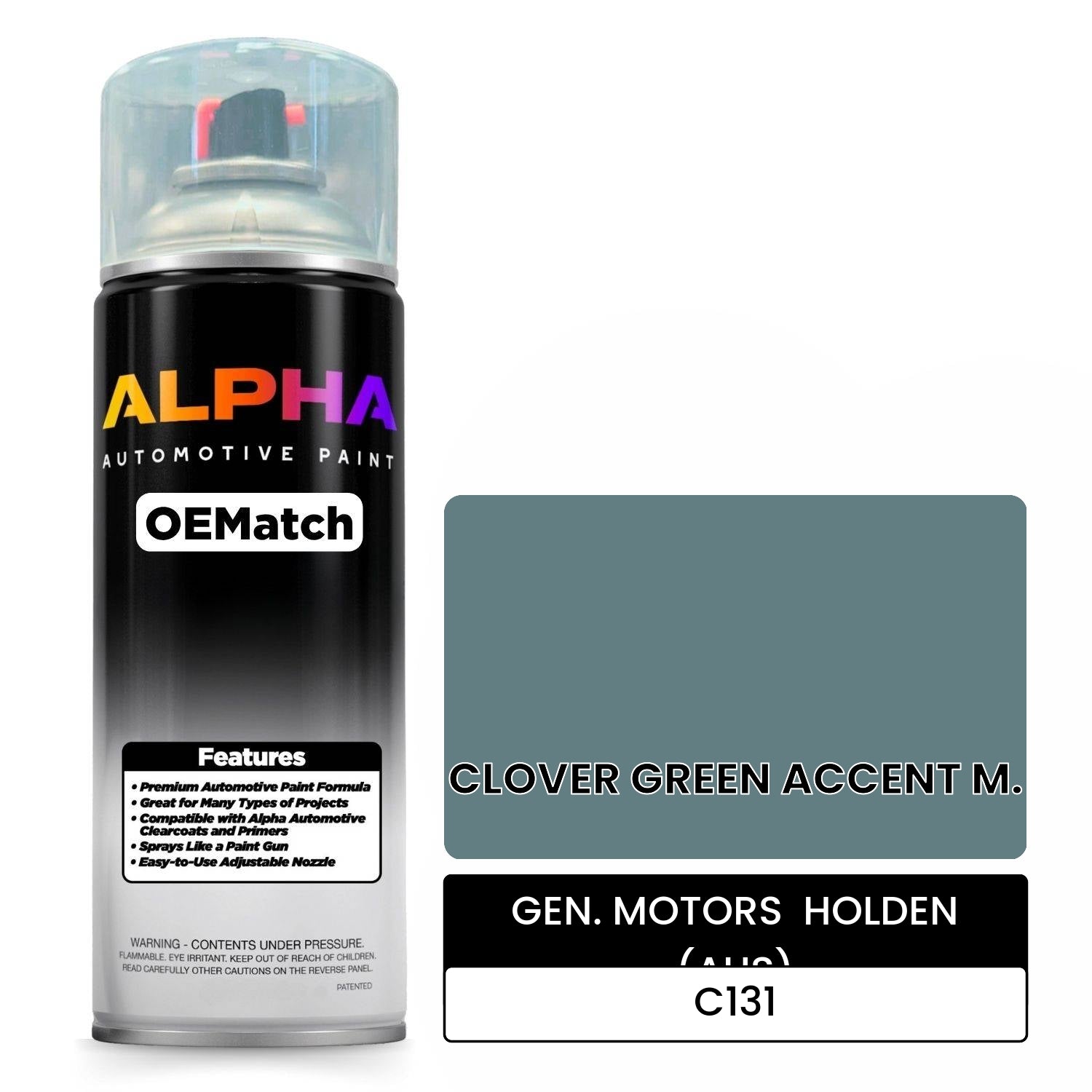 GEN. MOTORS  HOLDEN (AUS) CLOVER GREEN ACCENT M. C131 OEMatch Spraycan