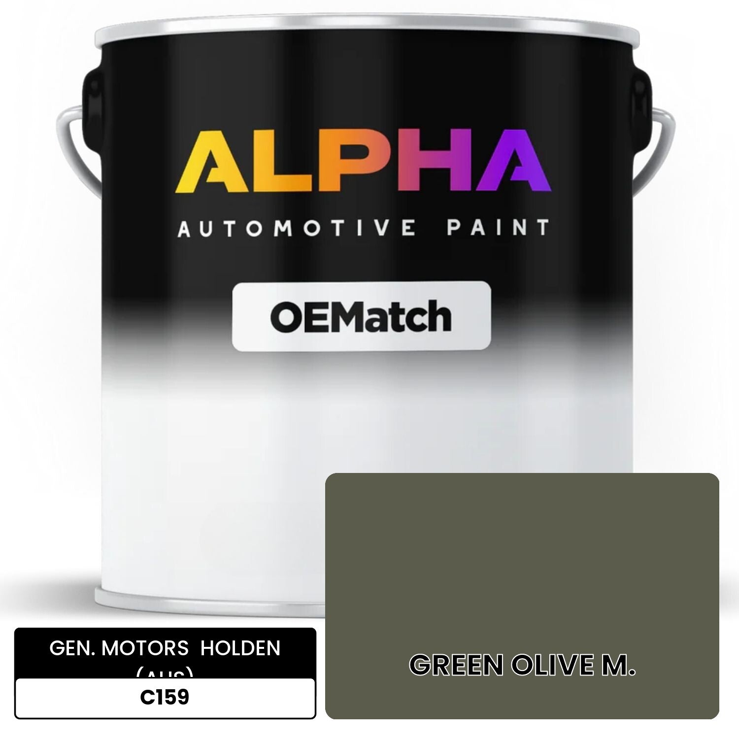 GEN. MOTORS  HOLDEN (AUS) GREEN OLIVE M. C159 OEMatch Basecoat