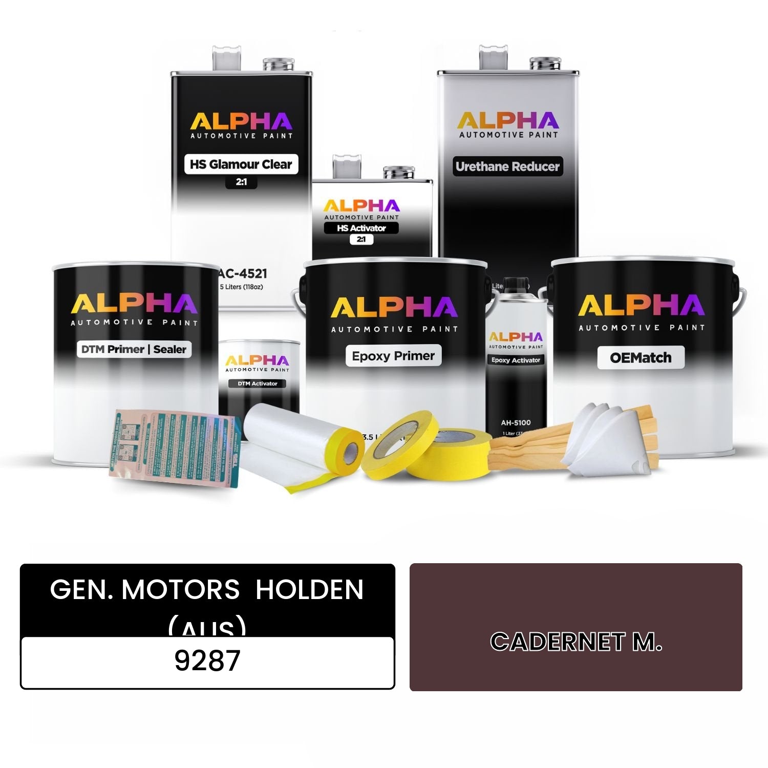 GEN. MOTORS  HOLDEN (AUS) CADERNET M. 9287 OEMatch Vehicle Paint Kit