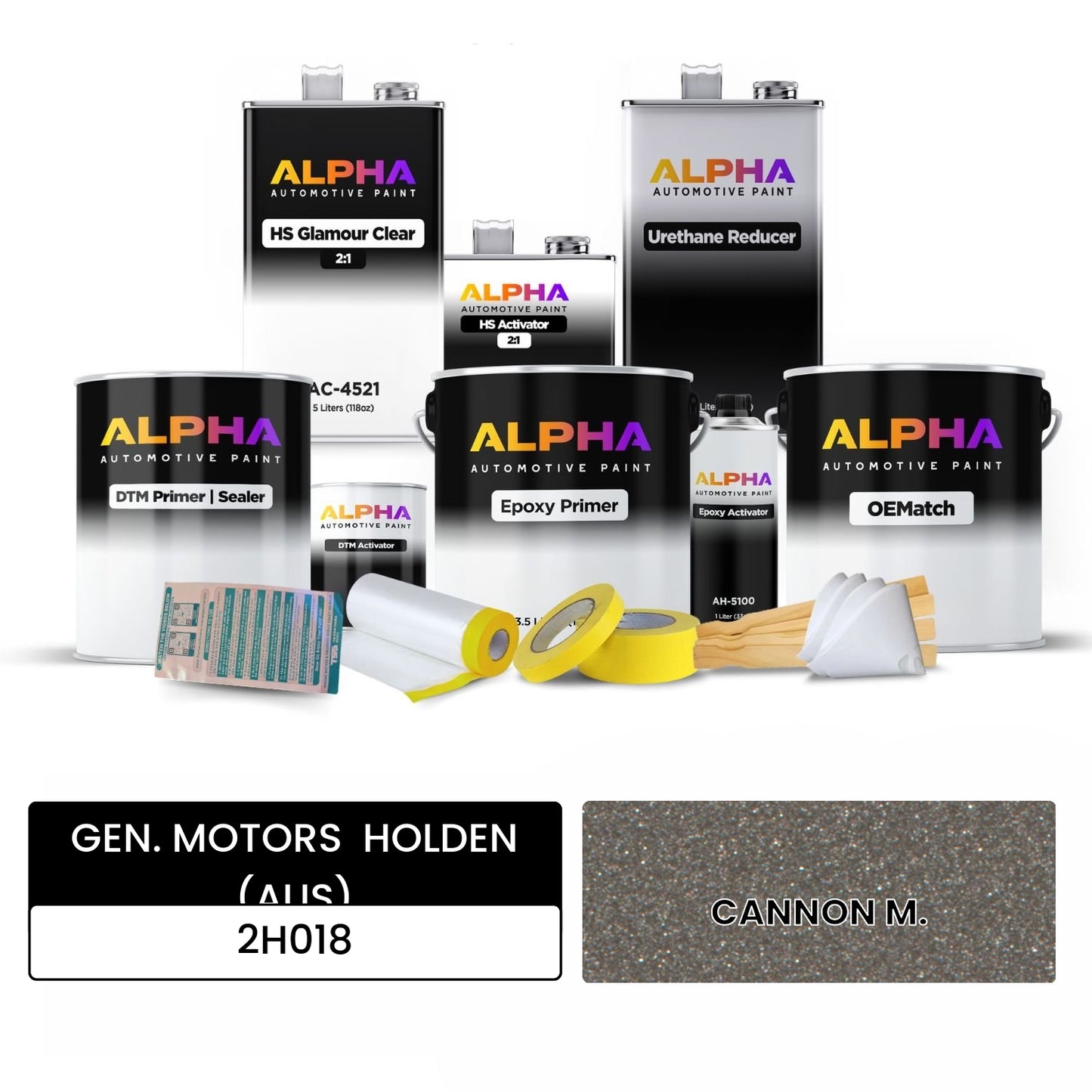 GEN. MOTORS  HOLDEN (AUS) CANNON M. 2H018 OEMatch Vehicle Paint Kit