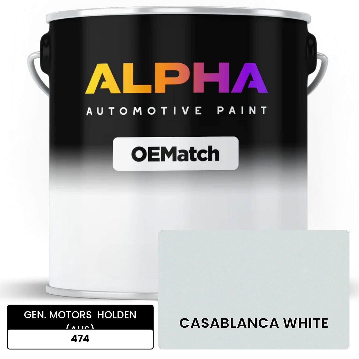 GEN. MOTORS  HOLDEN (AUS) CASABLANCA WHITE 474 OEMatch Basecoat
