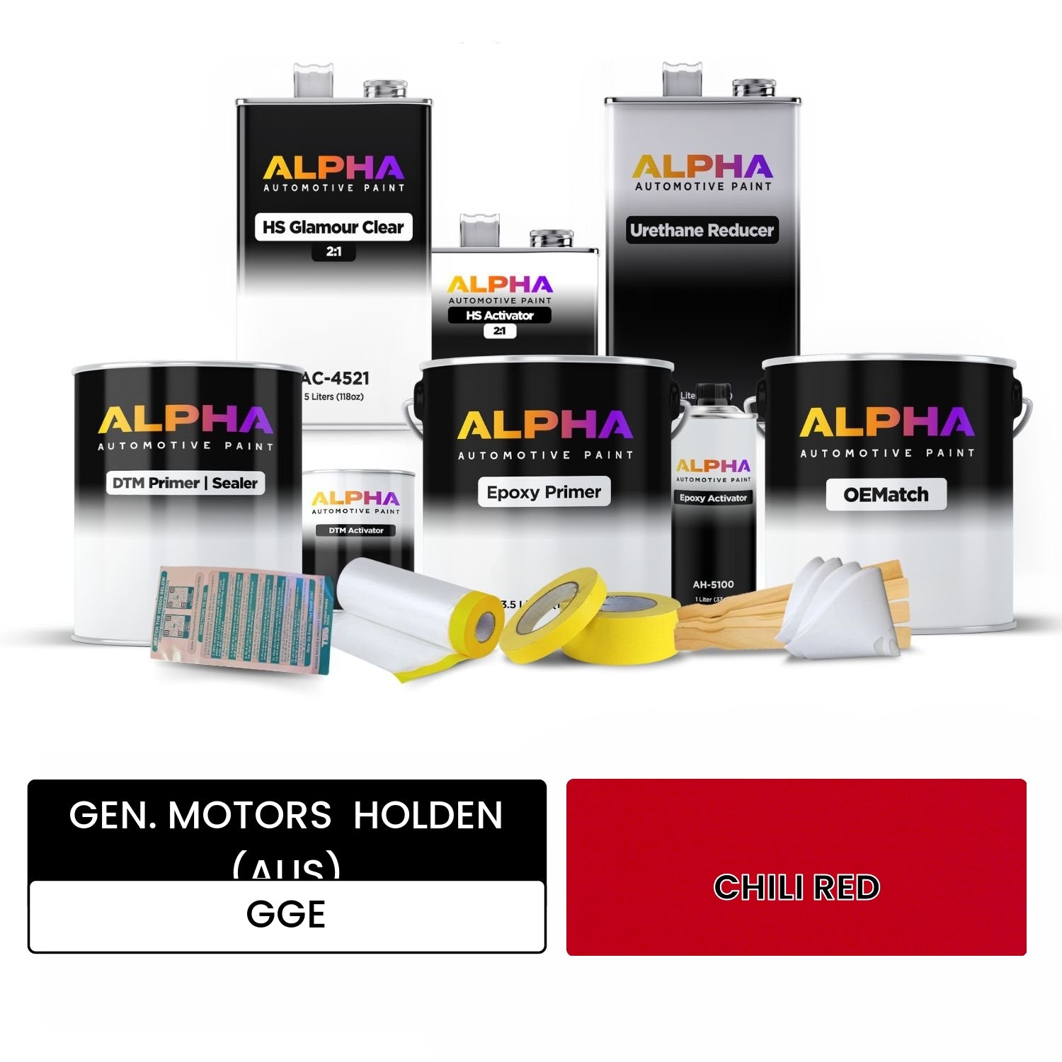 GEN. MOTORS  HOLDEN (AUS) CHILI RED GGE OEMatch Vehicle Paint Kit
