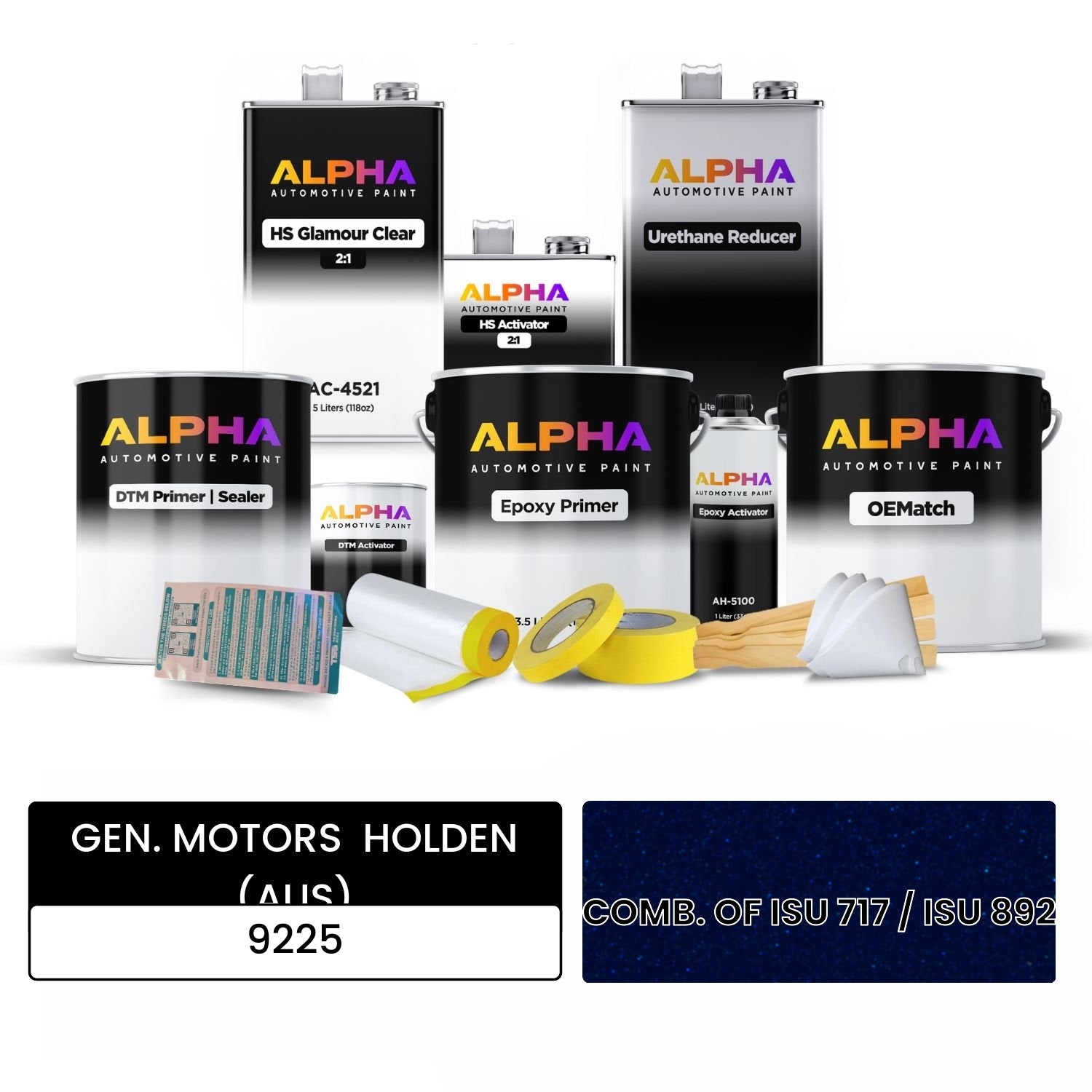 GEN. MOTORS  HOLDEN (AUS) COMB. OF ISU 717 / ISU 892 9225 OEMatch Vehicle Paint Kit