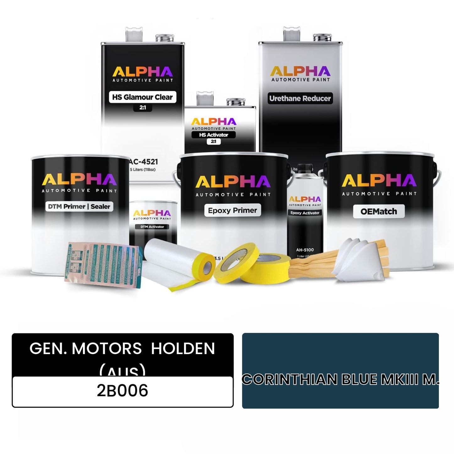 GEN. MOTORS  HOLDEN (AUS) CORINTHIAN BLUE MKIII M. 2B006 OEMatch Vehicle Paint Kit