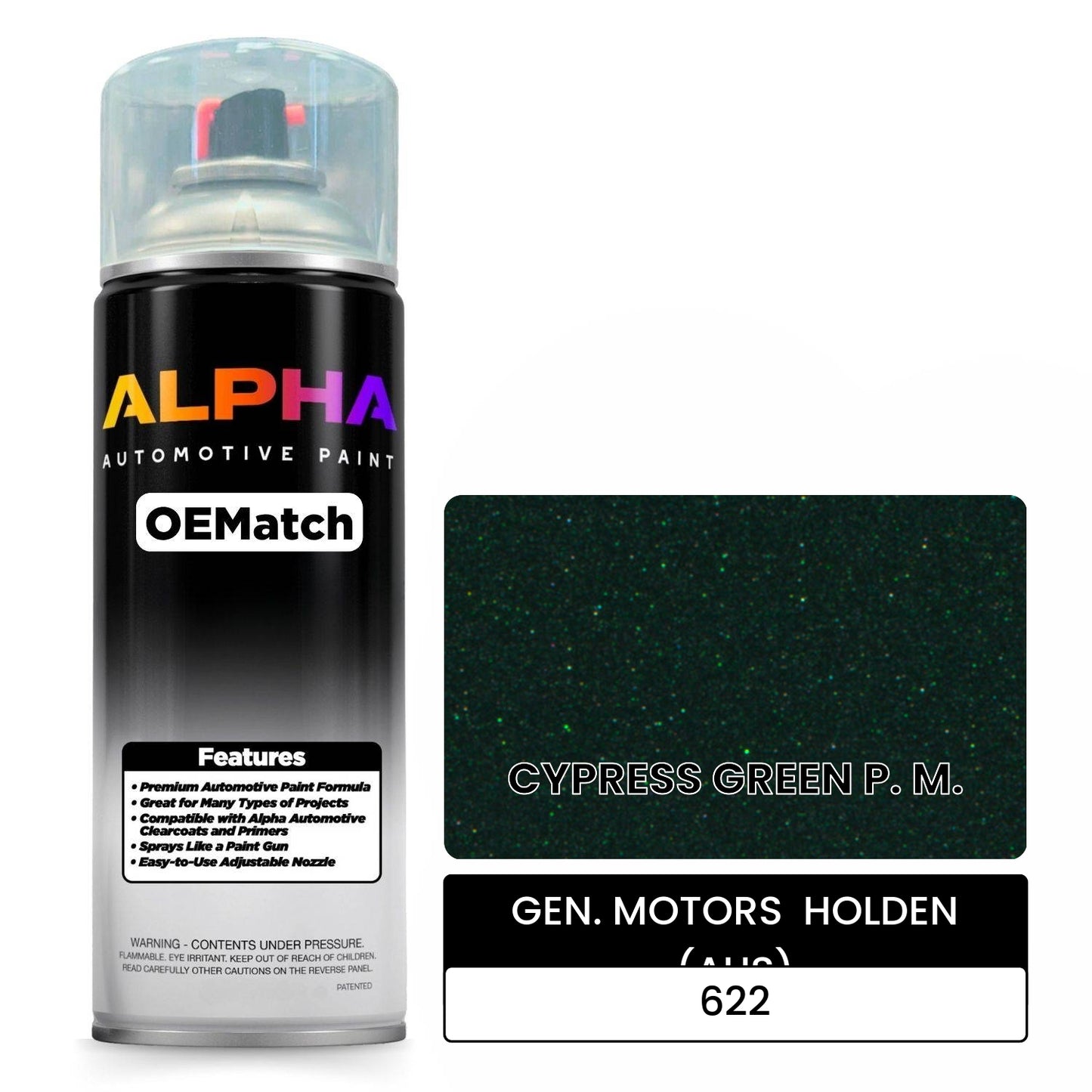 GEN. MOTORS  HOLDEN (AUS) CYPRESS GREEN P. M. 622 OEMatch Spraycan