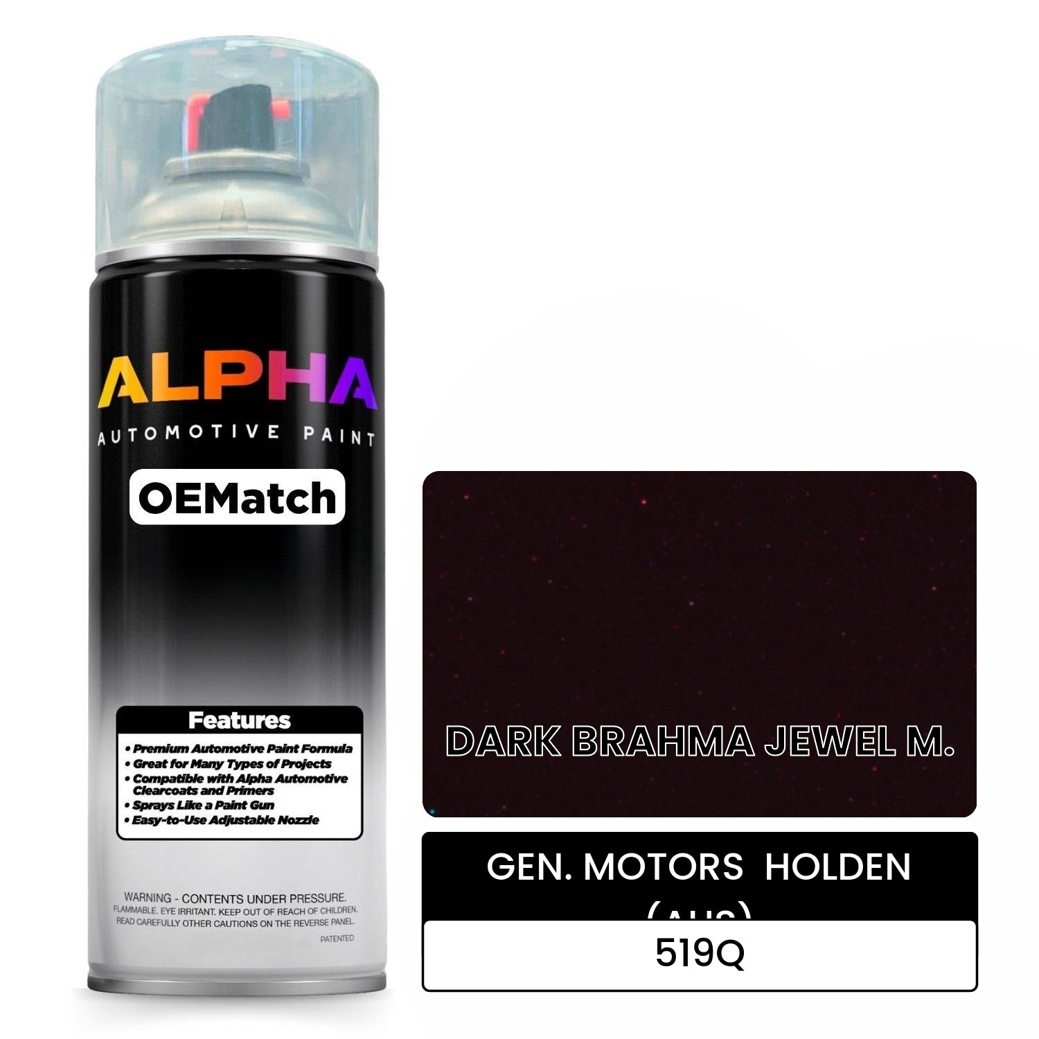 GEN. MOTORS  HOLDEN (AUS) DARK BRAHMA JEWEL M. 519Q OEMatch Spraycan