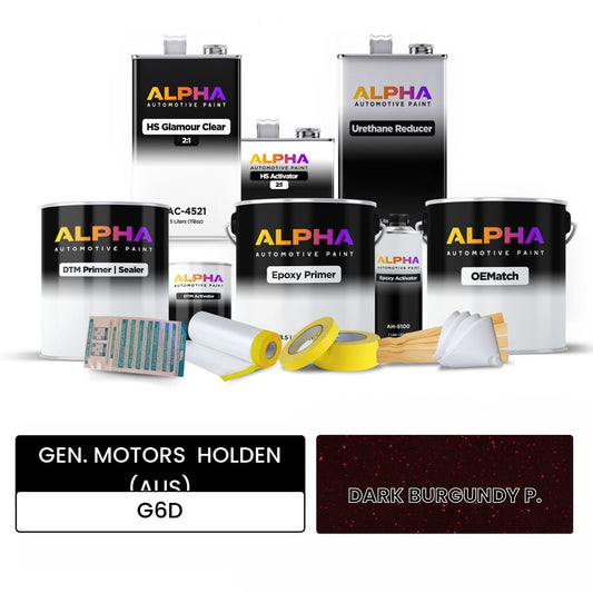 GEN. MOTORS  HOLDEN (AUS) DARK BURGUNDY P. G6D OEMatch Vehicle Paint Kit