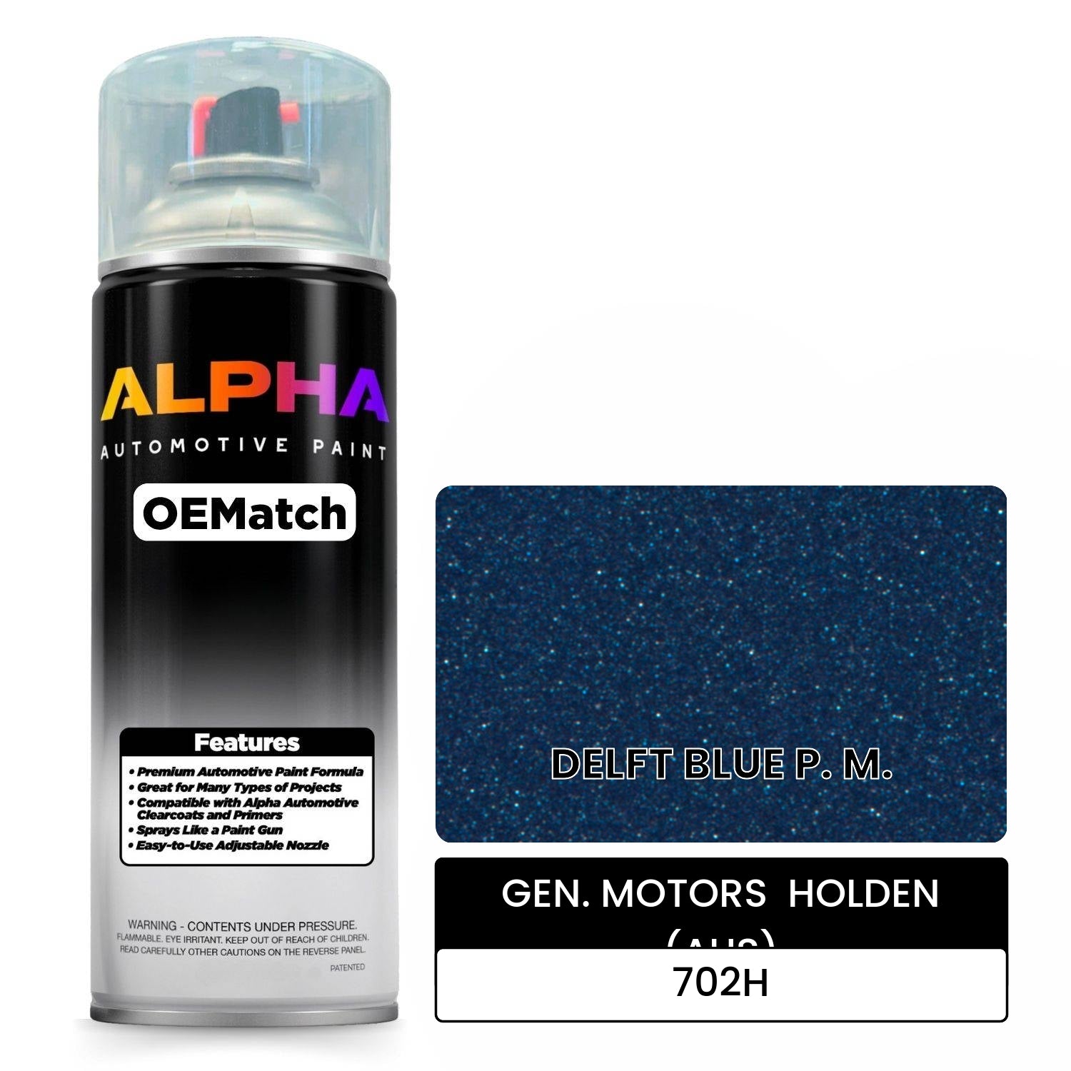 GEN. MOTORS  HOLDEN (AUS) DELFT BLUE P. M. 702H OEMatch Spraycan