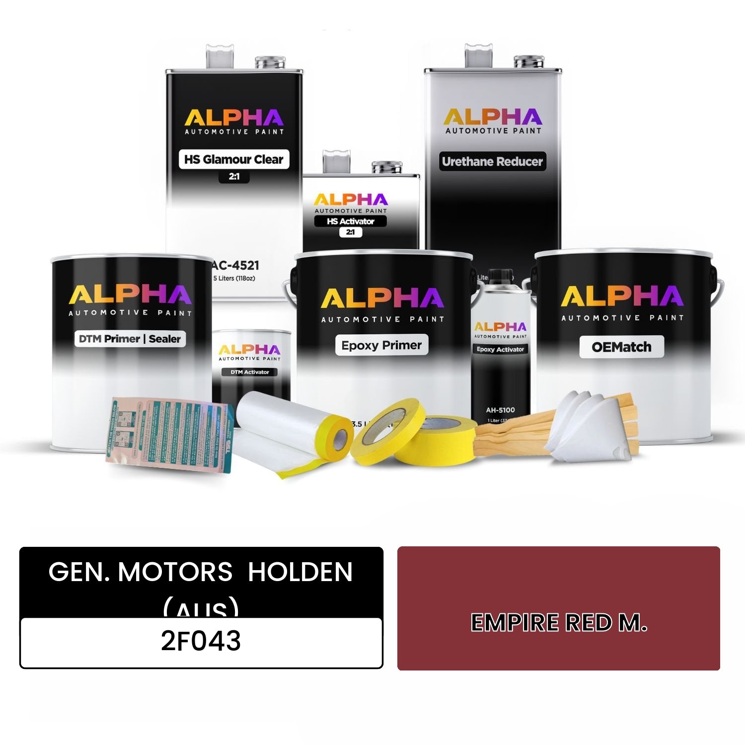 GEN. MOTORS  HOLDEN (AUS) EMPIRE RED M. 2F043 OEMatch Vehicle Paint Kit