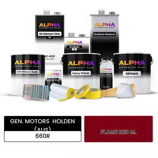GEN. MOTORS  HOLDEN (AUS) FLAME RED M. 660R OEMatch Vehicle Paint Kit