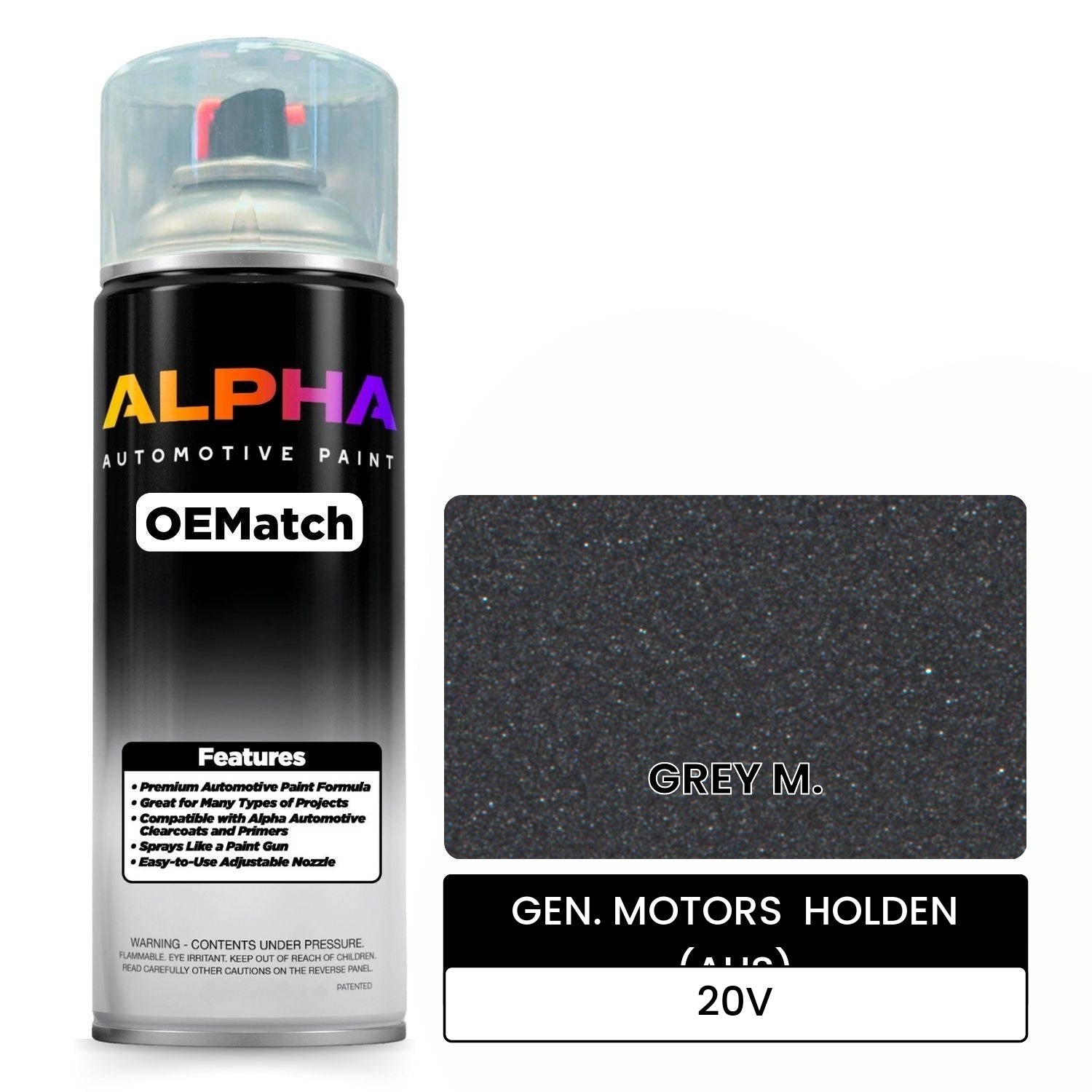 GEN. MOTORS  HOLDEN (AUS) GREY M. 20V OEMatch Spraycan