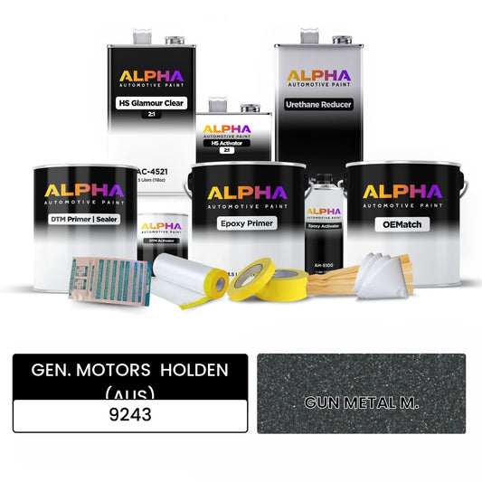 GEN. MOTORS  HOLDEN (AUS) GUN METAL M. 9243 OEMatch Vehicle Paint Kit