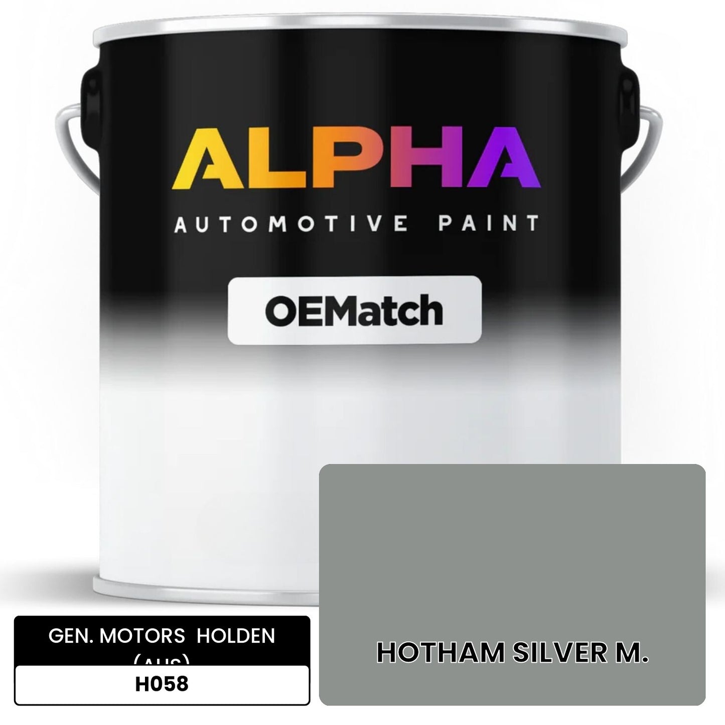 GEN. MOTORS  HOLDEN (AUS) HOTHAM SILVER M. H058 OEMatch Basecoat