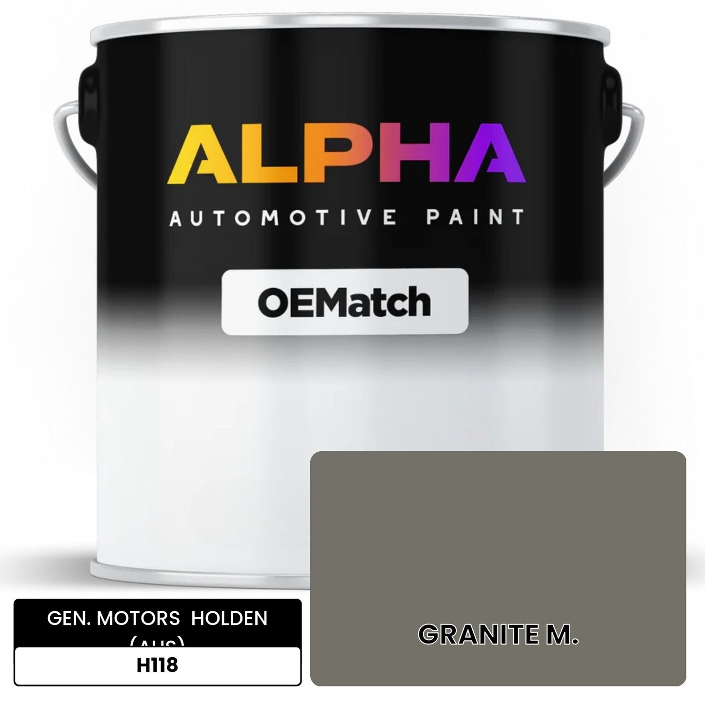 GEN. MOTORS  HOLDEN (AUS) GRANITE M. H118 OEMatch Basecoat