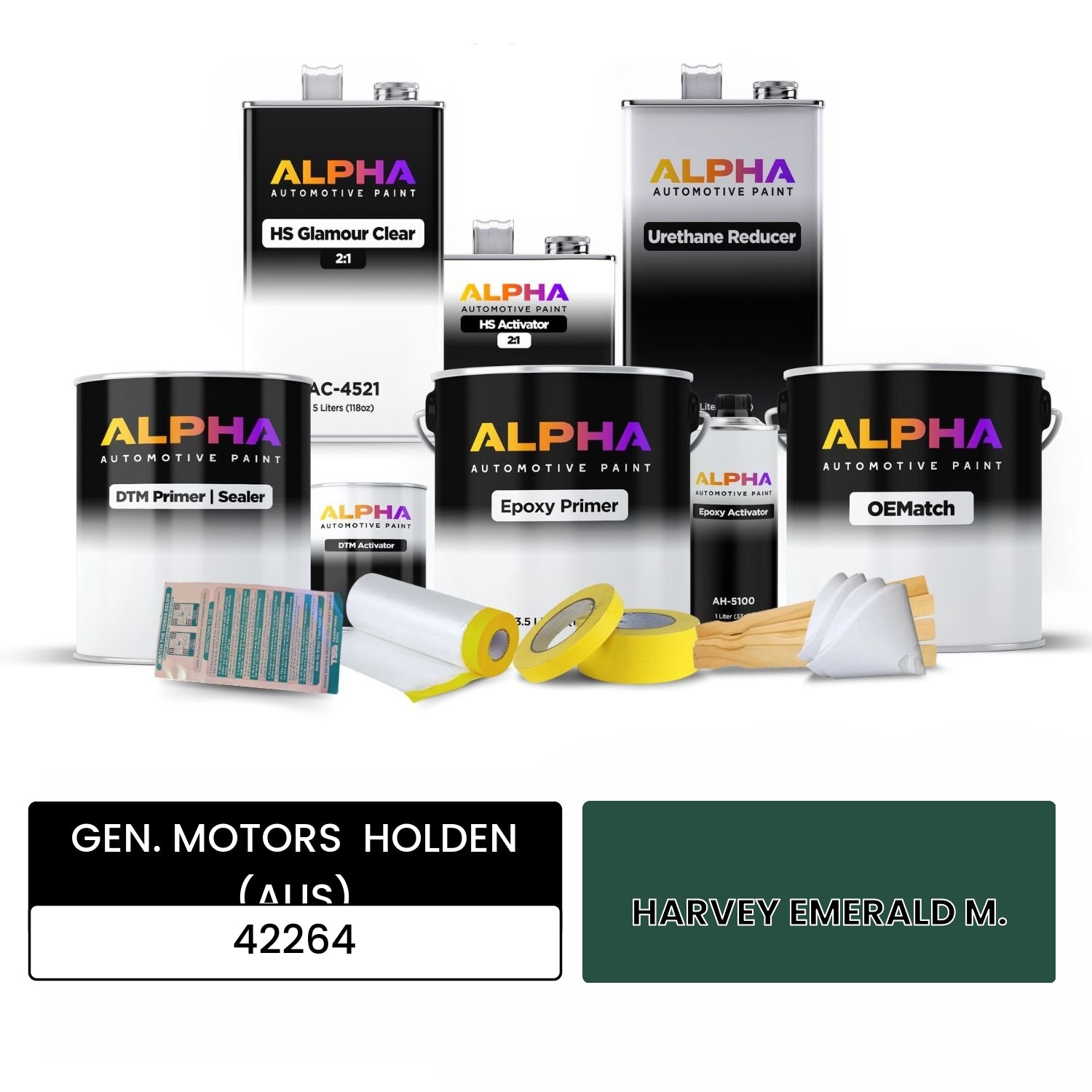 GEN. MOTORS  HOLDEN (AUS) HARVEY EMERALD M. 42264 OEMatch Vehicle Paint Kit