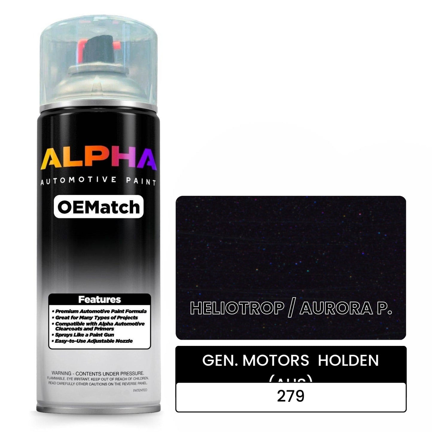 GEN. MOTORS  HOLDEN (AUS) HELIOTROP / AURORA P. 279 OEMatch Spraycan