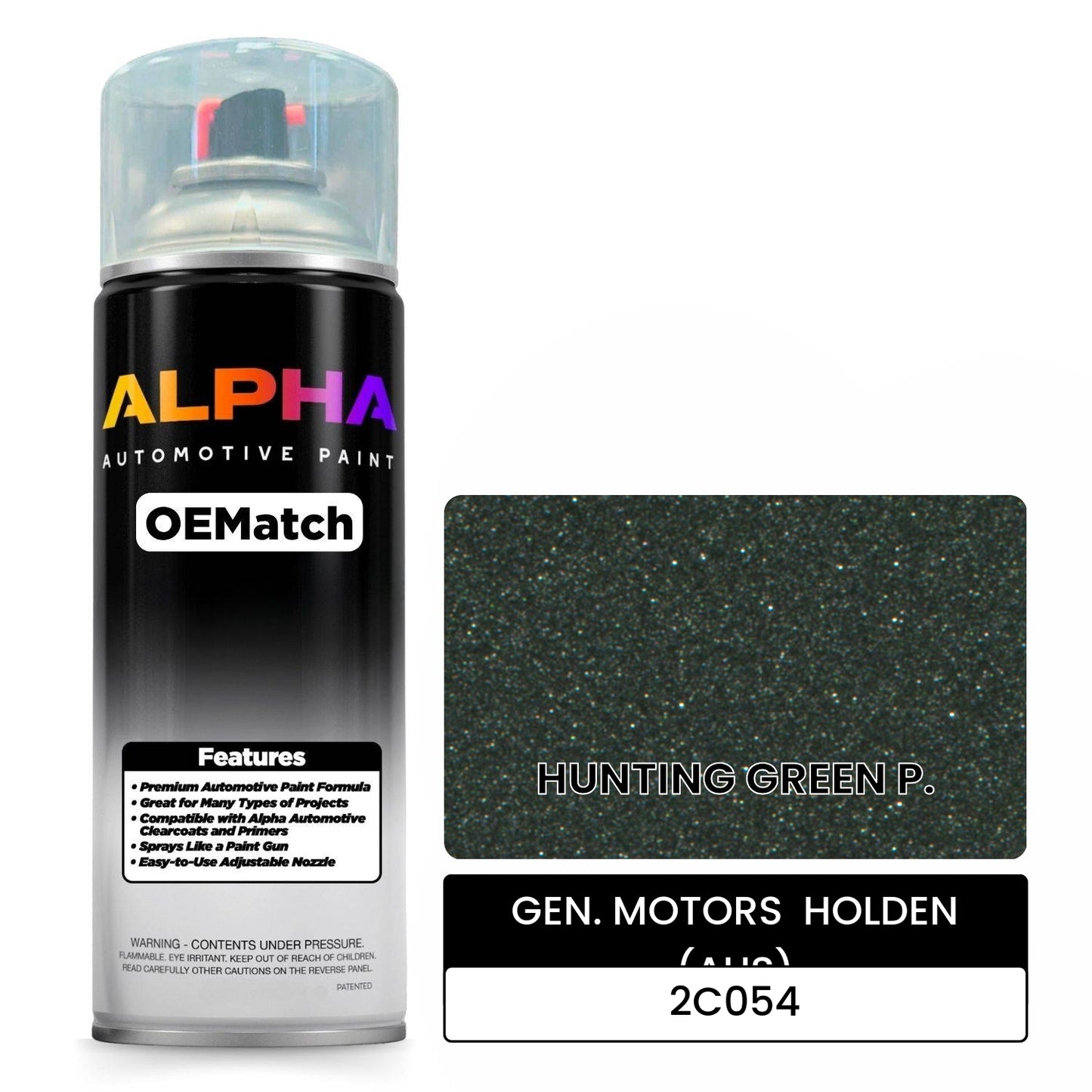GEN. MOTORS  HOLDEN (AUS) HUNTING GREEN P. 2C054 OEMatch Spraycan