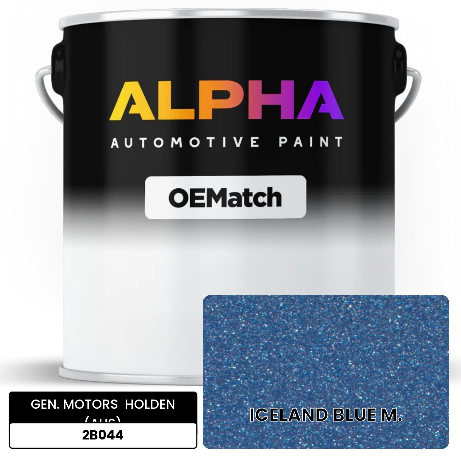GEN. MOTORS  HOLDEN (AUS) ICELAND BLUE M. 2B044 OEMatch Basecoat