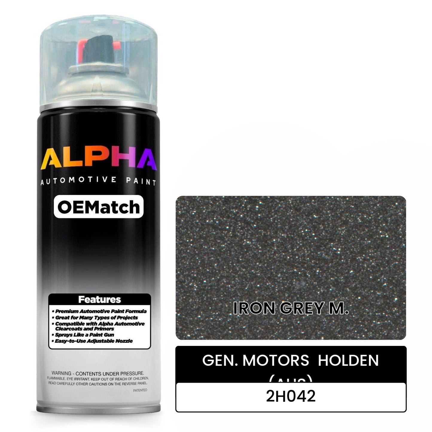 GEN. MOTORS  HOLDEN (AUS) IRON GREY M. 2H042 OEMatch Spraycan