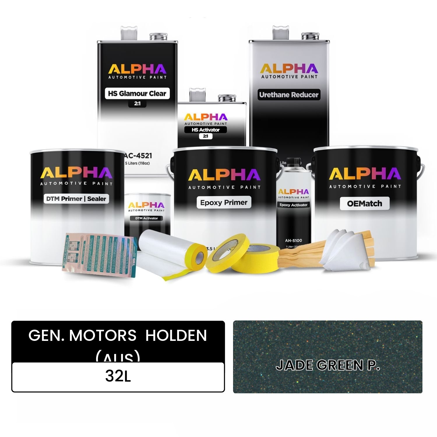 GEN. MOTORS  HOLDEN (AUS) JADE GREEN P. 32L OEMatch Vehicle Paint Kit