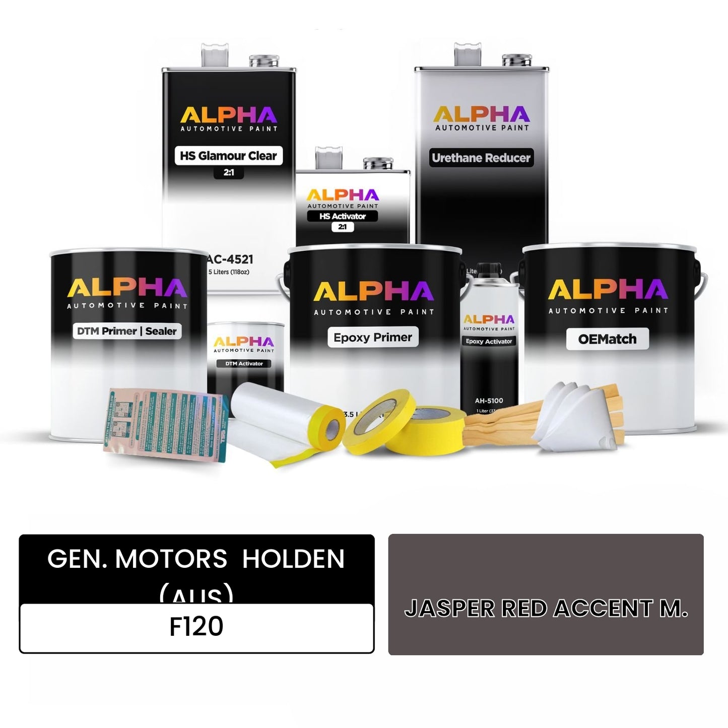 GEN. MOTORS  HOLDEN (AUS) JASPER RED ACCENT M. F120 OEMatch Vehicle Paint Kit