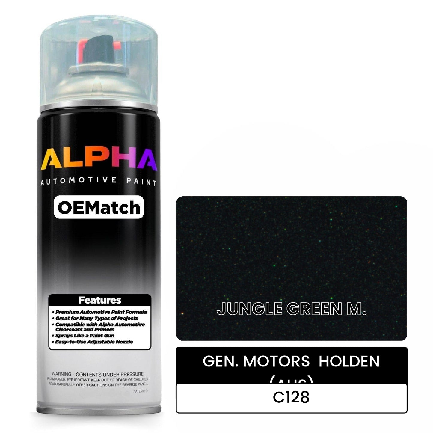 GEN. MOTORS  HOLDEN (AUS) JUNGLE GREEN M. C128 OEMatch Spraycan