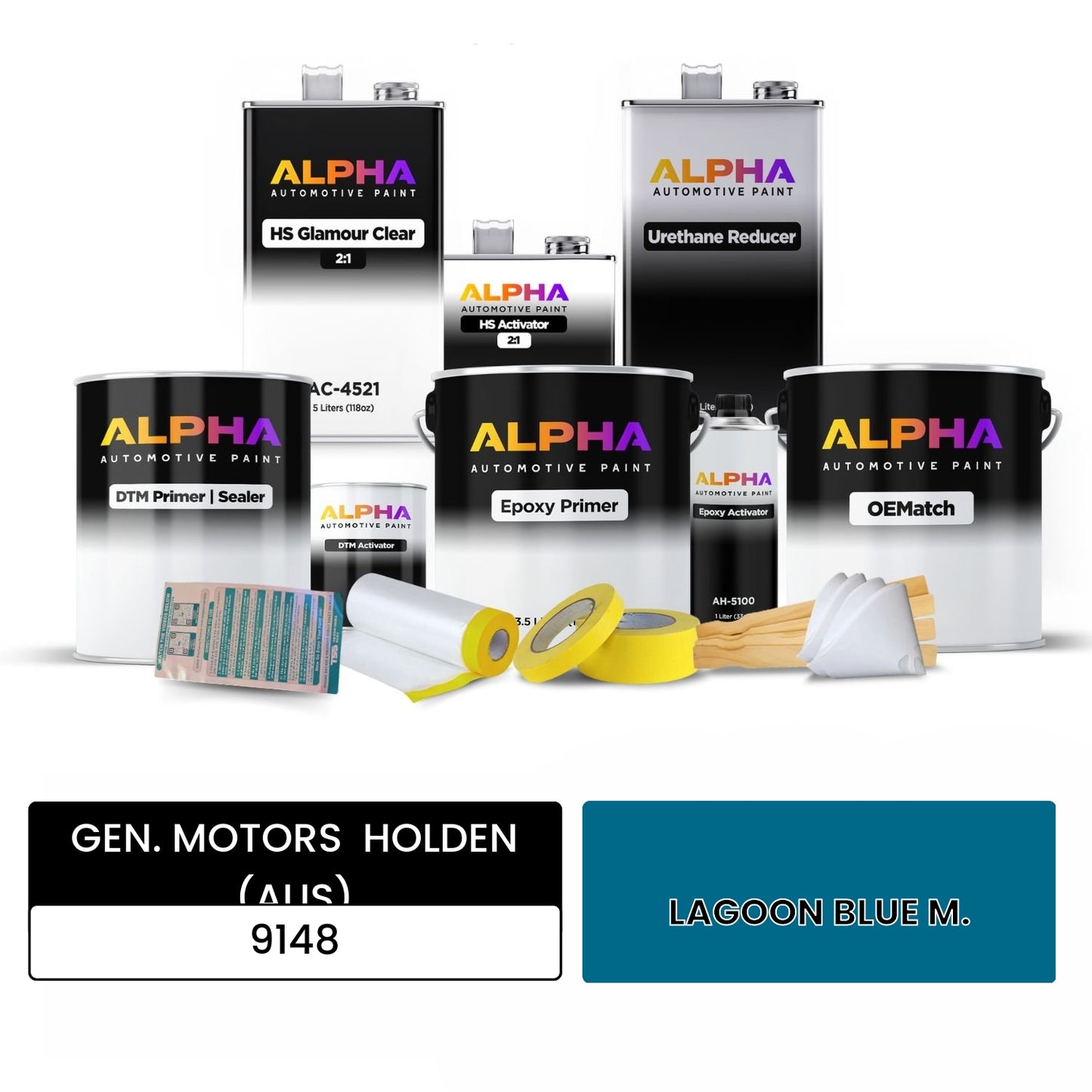 GEN. MOTORS  HOLDEN (AUS) LAGOON BLUE M. 9148 OEMatch Vehicle Paint Kit