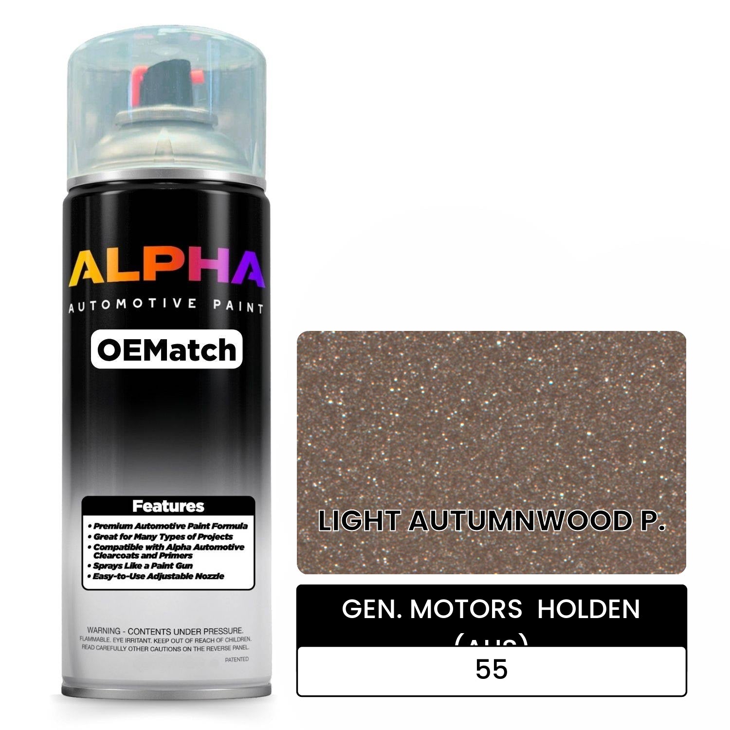 GEN. MOTORS  HOLDEN (AUS) LIGHT AUTUMNWOOD P. 55 OEMatch Spraycan