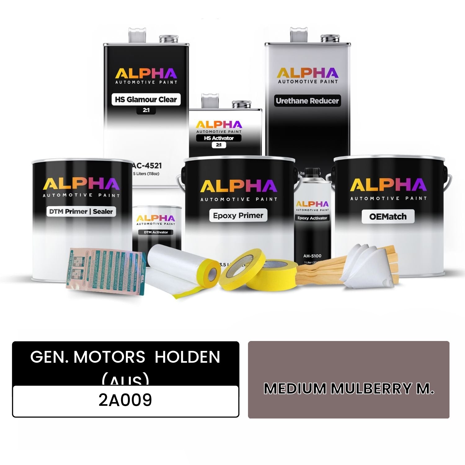 GEN. MOTORS  HOLDEN (AUS) MEDIUM MULBERRY M. 2A009 OEMatch Vehicle Paint Kit