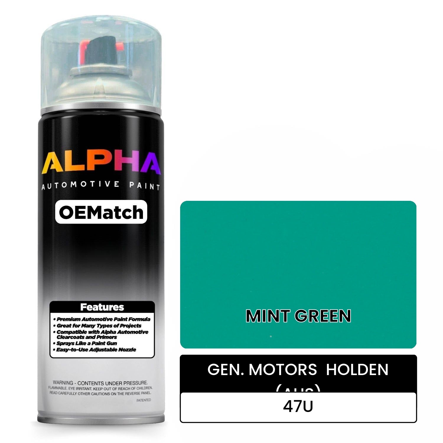 GEN. MOTORS  HOLDEN (AUS) MINT GREEN 47U OEMatch Spraycan
