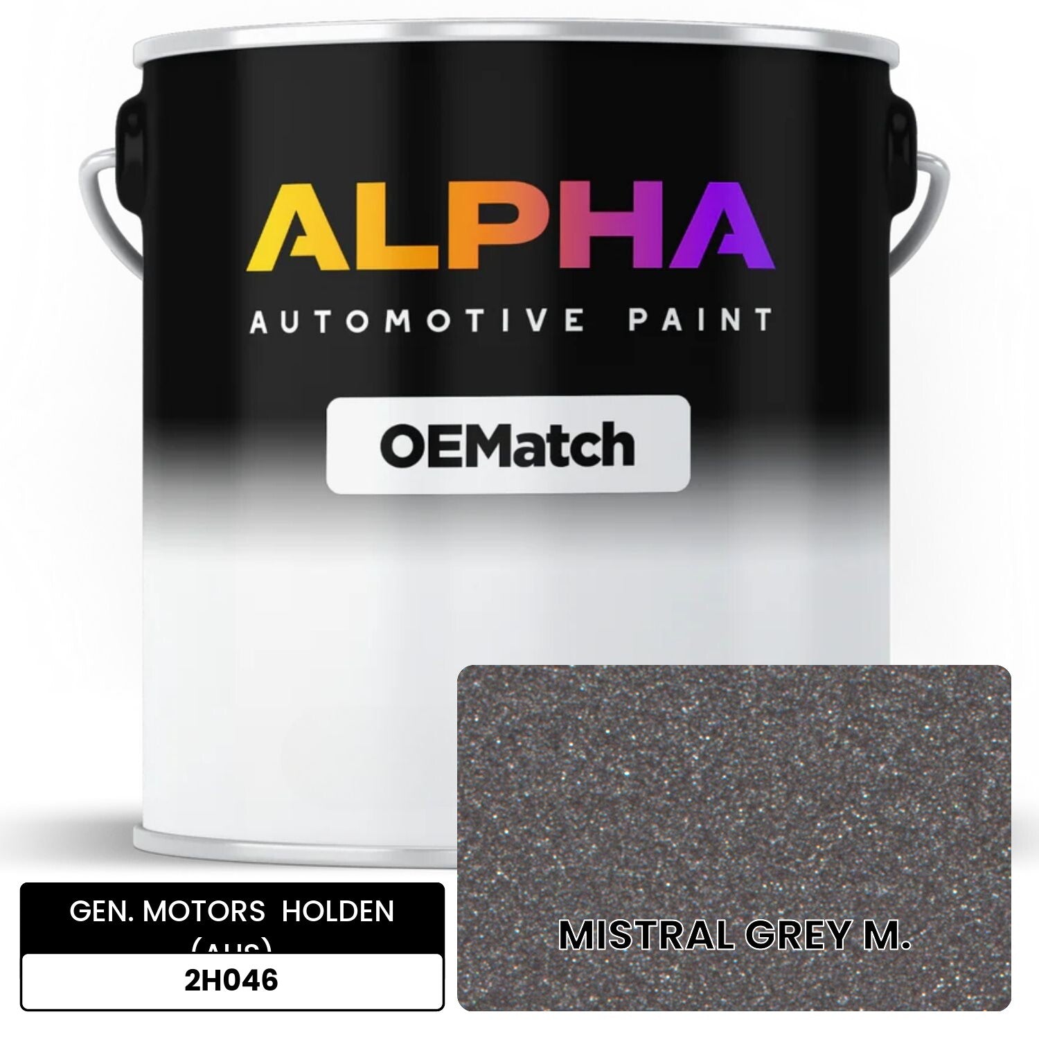GEN. MOTORS  HOLDEN (AUS) MISTRAL GREY M. 2H046 OEMatch Basecoat