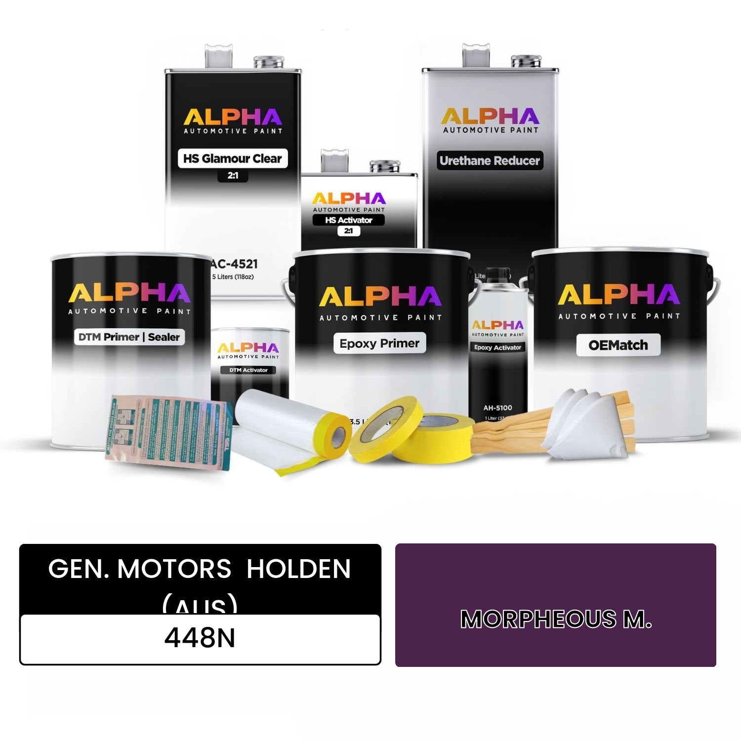 GEN. MOTORS  HOLDEN (AUS) MORPHEOUS M. 448N OEMatch Vehicle Paint Kit