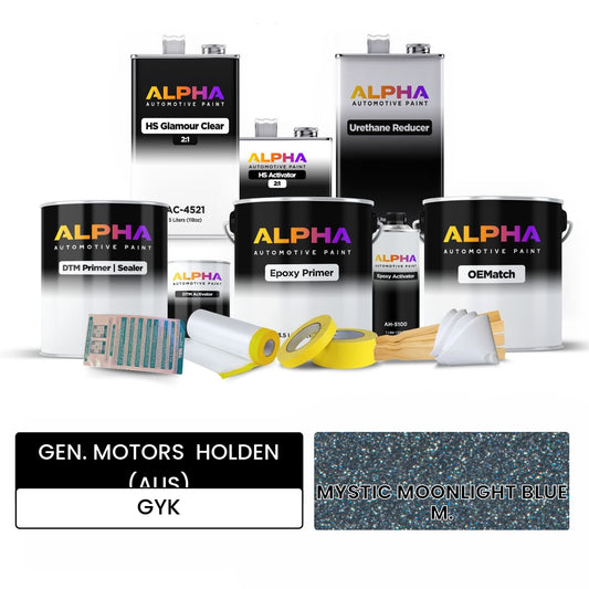 GEN. MOTORS  HOLDEN (AUS) MYSTIC MOONLIGHT BLUE M. GYK OEMatch Vehicle Paint Kit