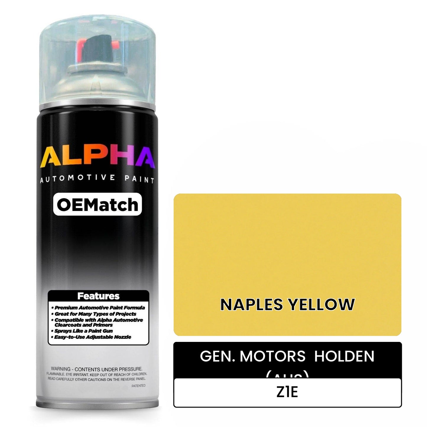 GEN. MOTORS  HOLDEN (AUS) NAPLES YELLOW Z1E OEMatch Spraycan