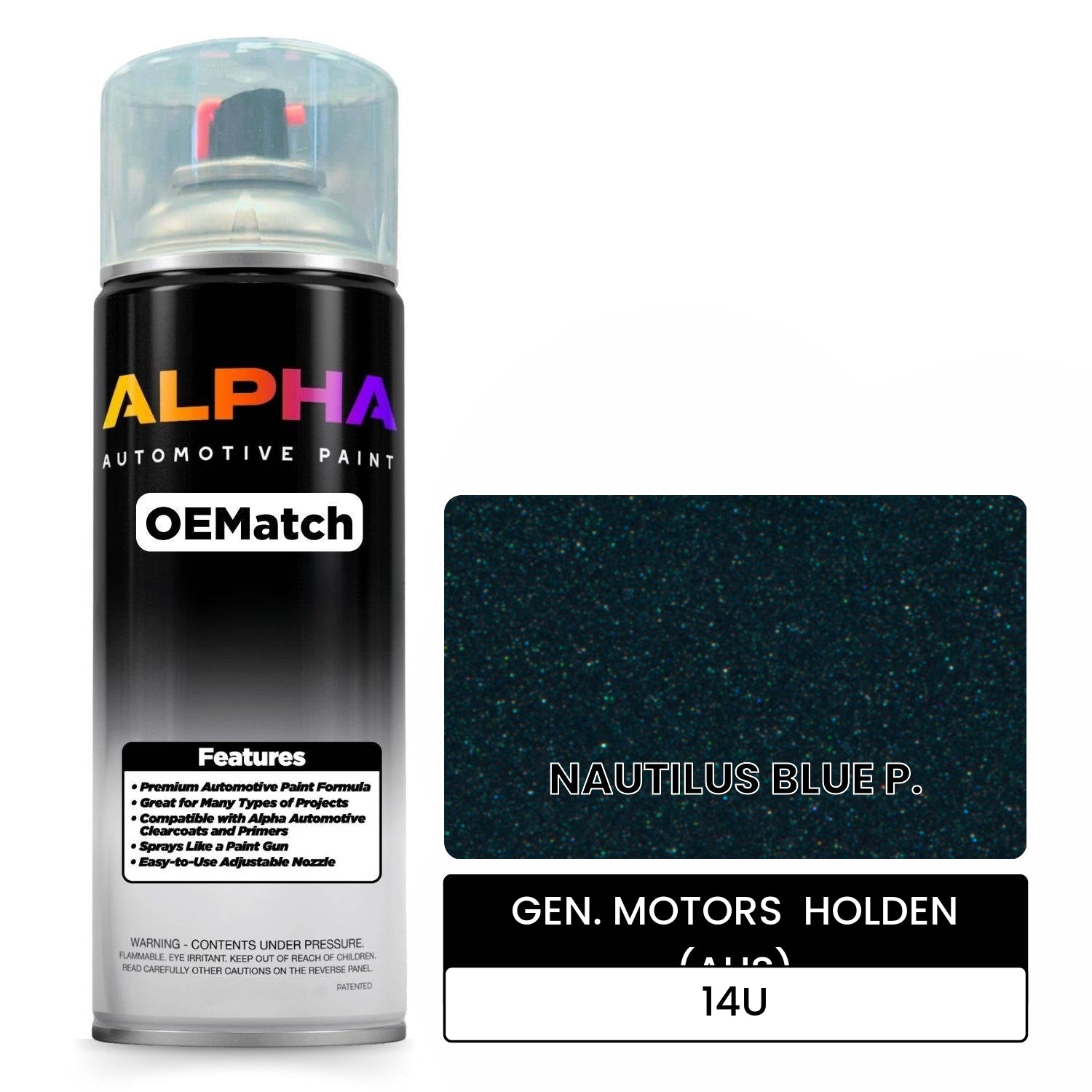 GEN. MOTORS  HOLDEN (AUS) NAUTILUS BLUE P. 14U OEMatch Spraycan