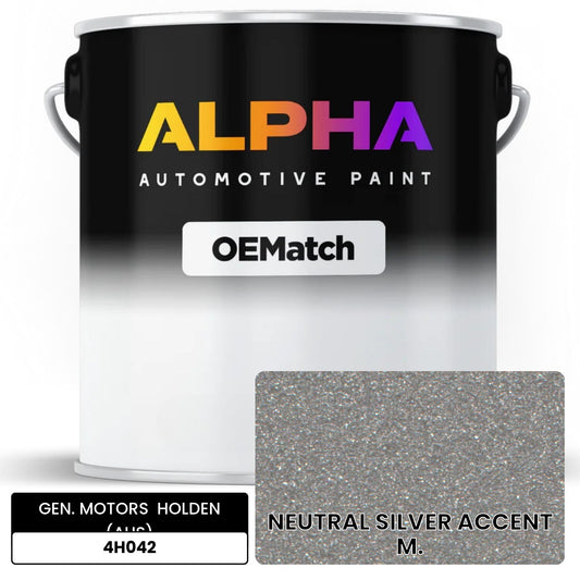 GEN. MOTORS  HOLDEN (AUS) NEUTRAL SILVER ACCENT M. 4H042 OEMatch Basecoat