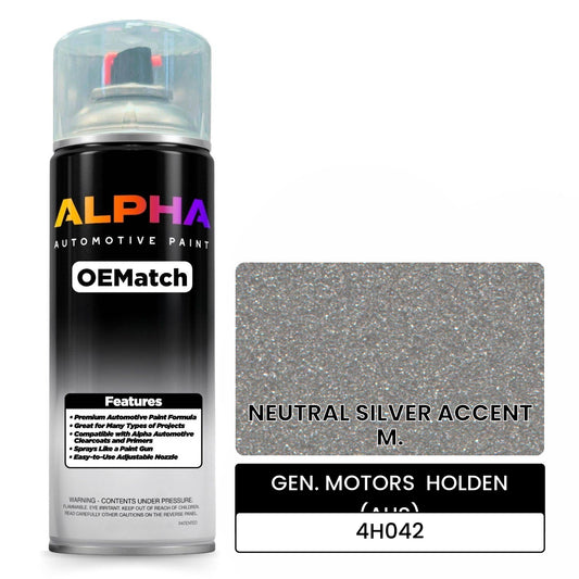 GEN. MOTORS  HOLDEN (AUS) NEUTRAL SILVER ACCENT M. 4H042 OEMatch Spraycan