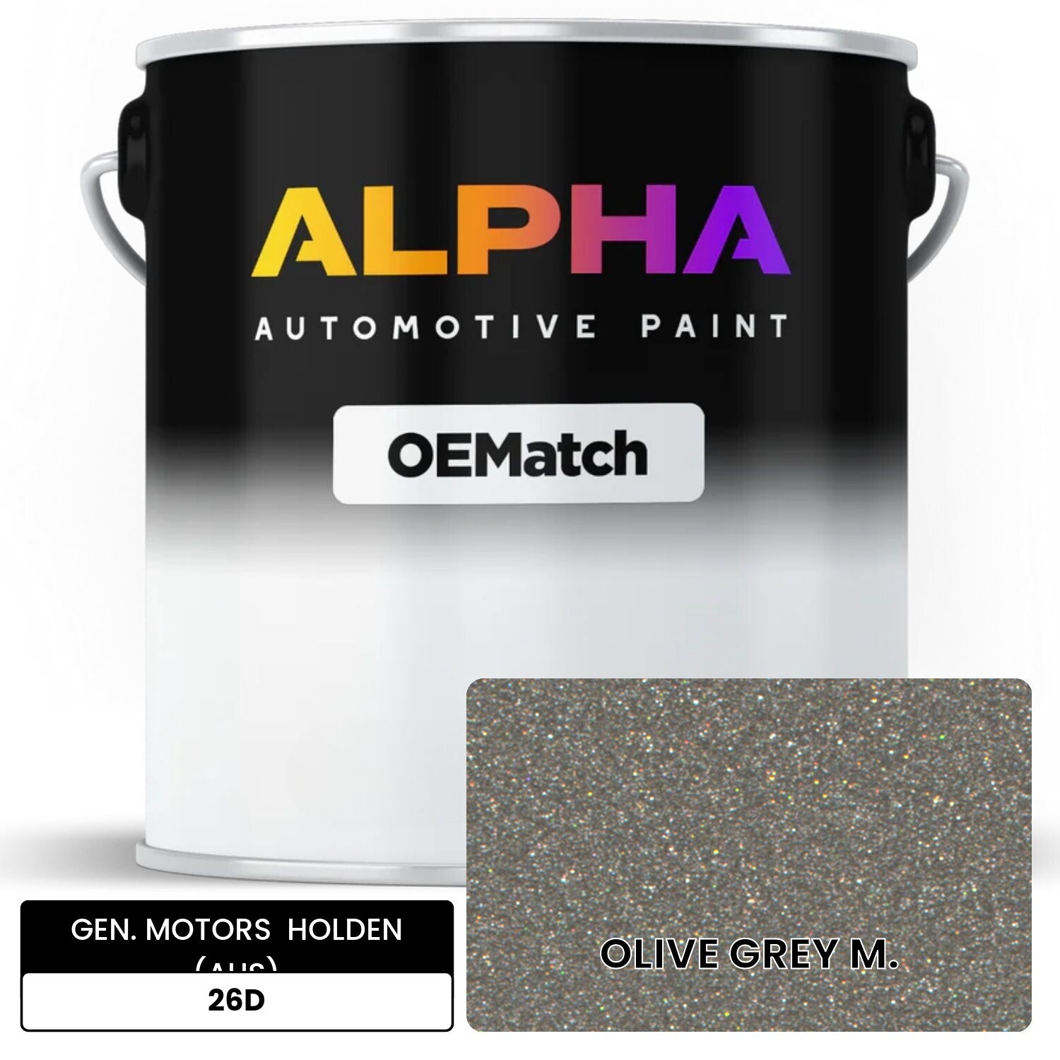 GEN. MOTORS  HOLDEN (AUS) OLIVE GREY M. 26D OEMatch Basecoat