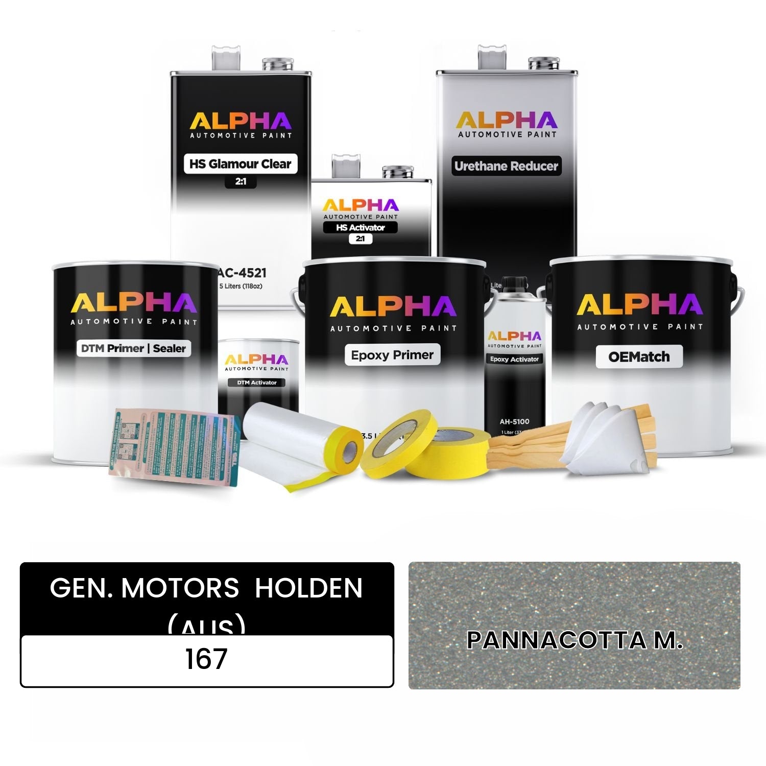 GEN. MOTORS  HOLDEN (AUS) PANNACOTTA M. 167 OEMatch Vehicle Paint Kit