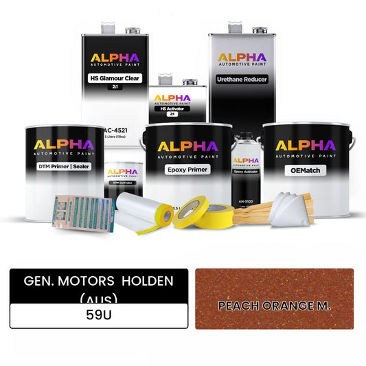 GEN. MOTORS  HOLDEN (AUS) PEACH ORANGE M. 59U OEMatch Vehicle Paint Kit
