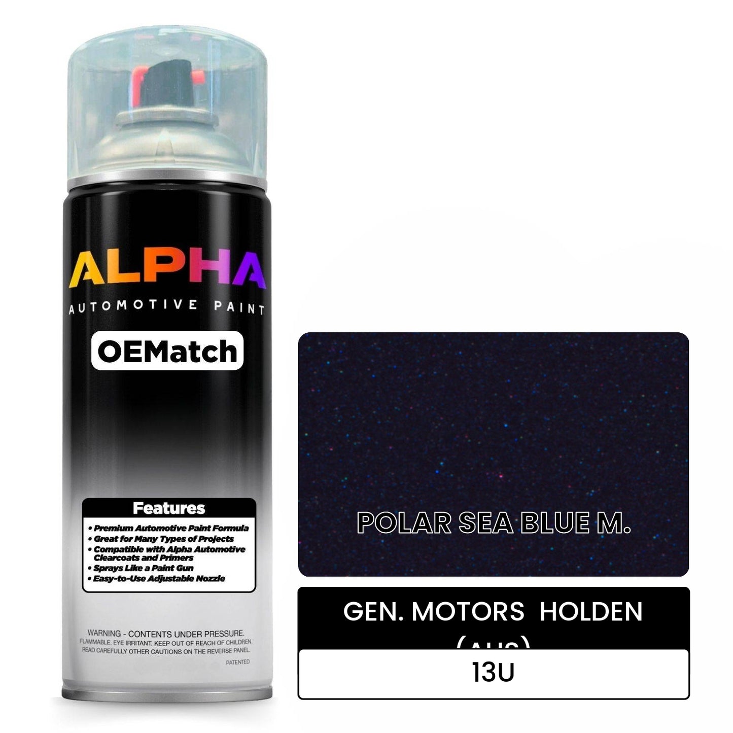 GEN. MOTORS  HOLDEN (AUS) POLAR SEA BLUE M. 13U OEMatch Spraycan