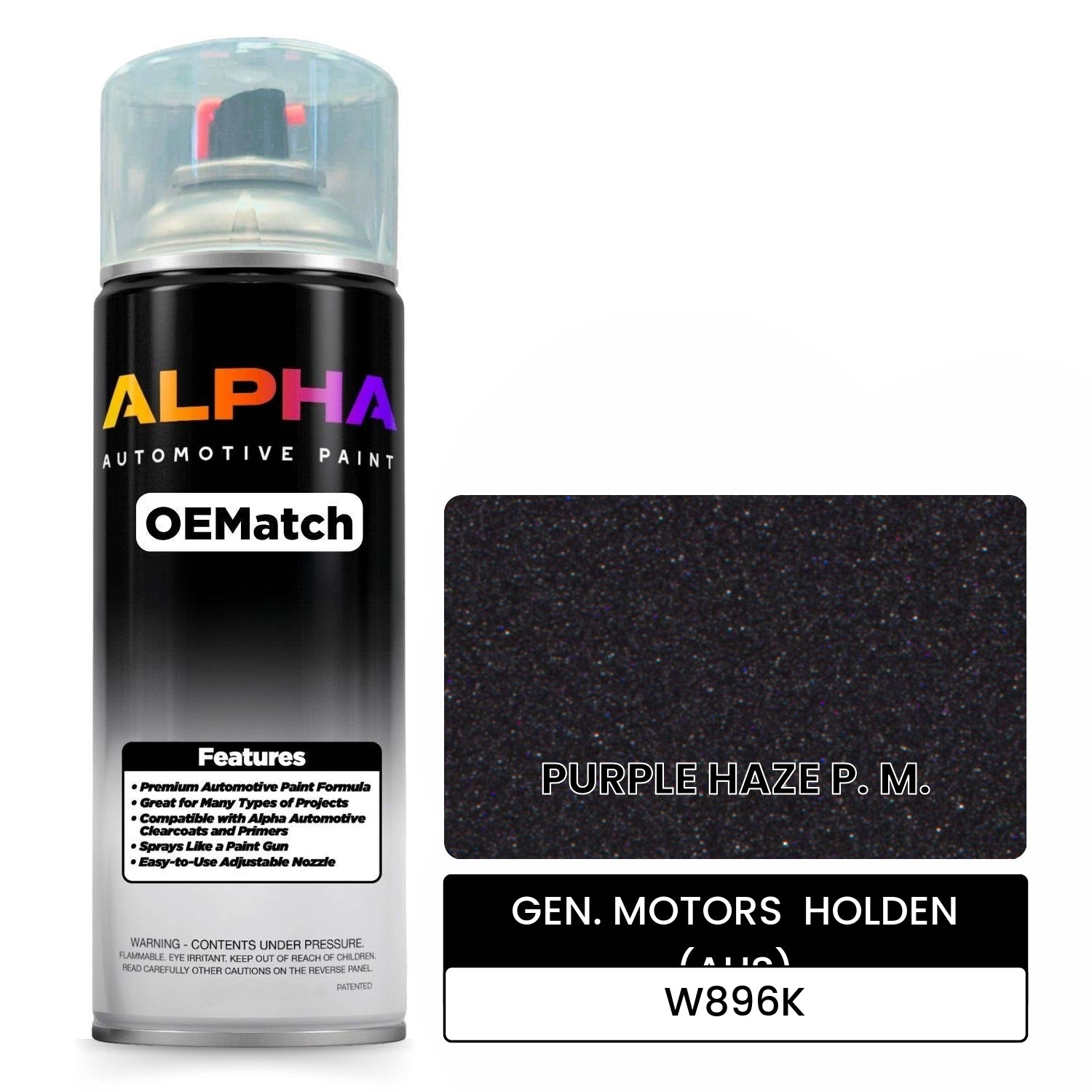 GEN. MOTORS  HOLDEN (AUS) PURPLE HAZE P. M. W896K OEMatch Spraycan