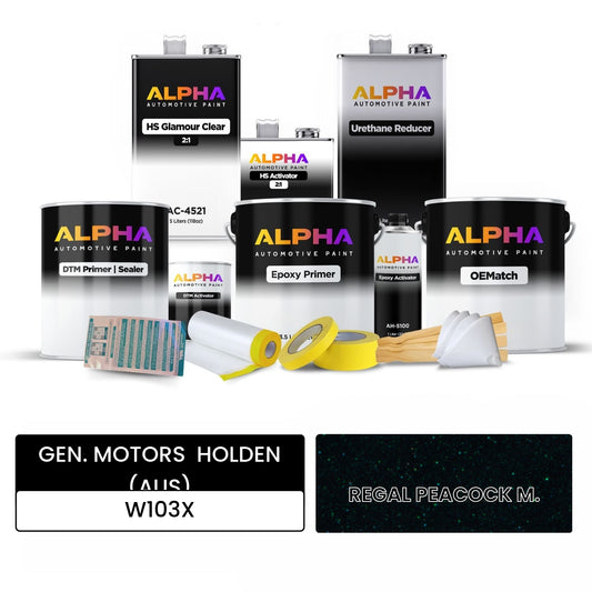 GEN. MOTORS  HOLDEN (AUS) REGAL PEACOCK M. W103X OEMatch Vehicle Paint Kit