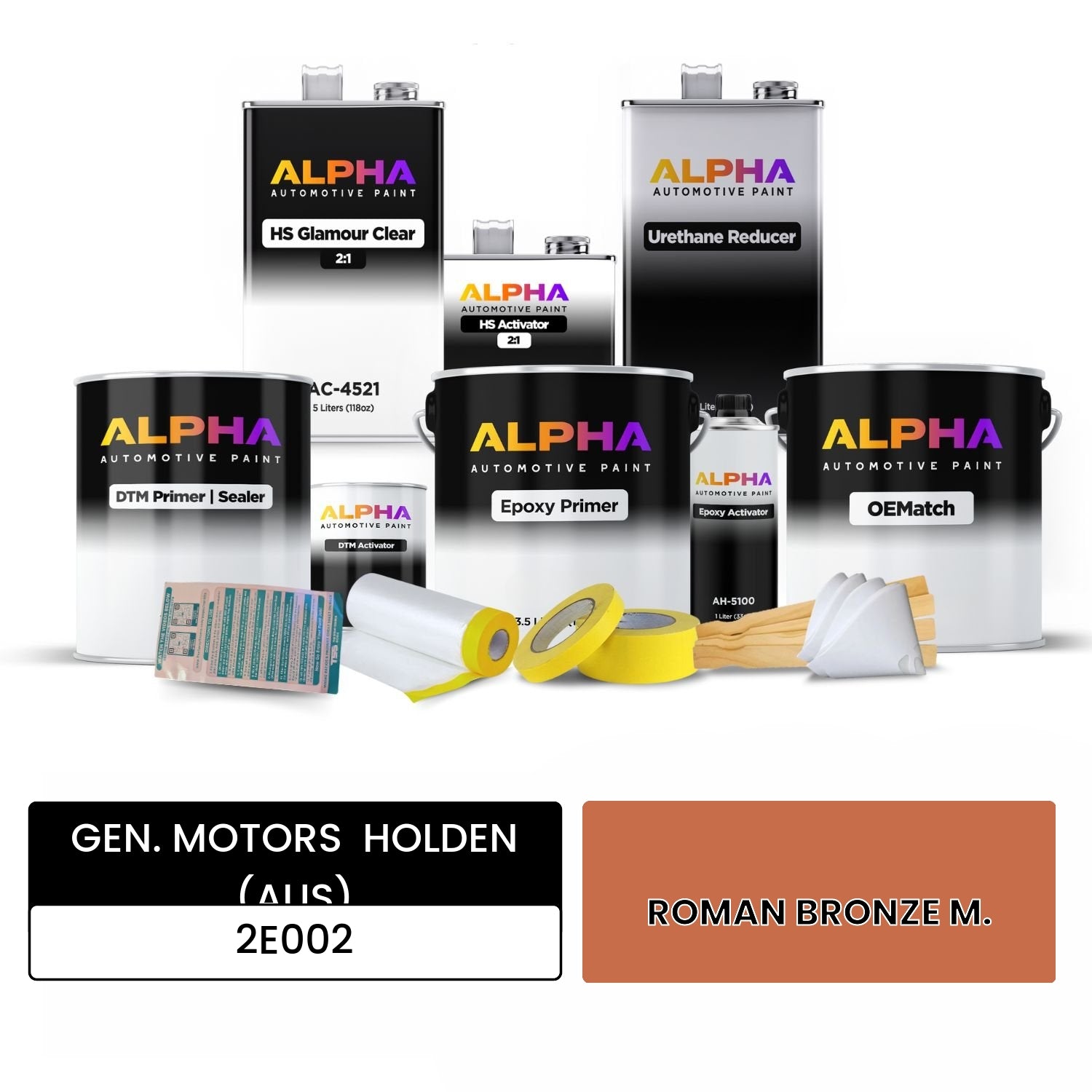 GEN. MOTORS  HOLDEN (AUS) ROMAN BRONZE M. 2E002 OEMatch Vehicle Paint Kit