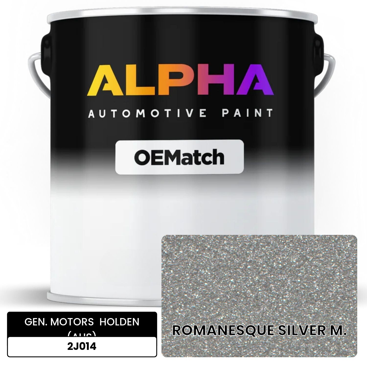 GEN. MOTORS  HOLDEN (AUS) ROMANESQUE SILVER M. 2J014 OEMatch Basecoat