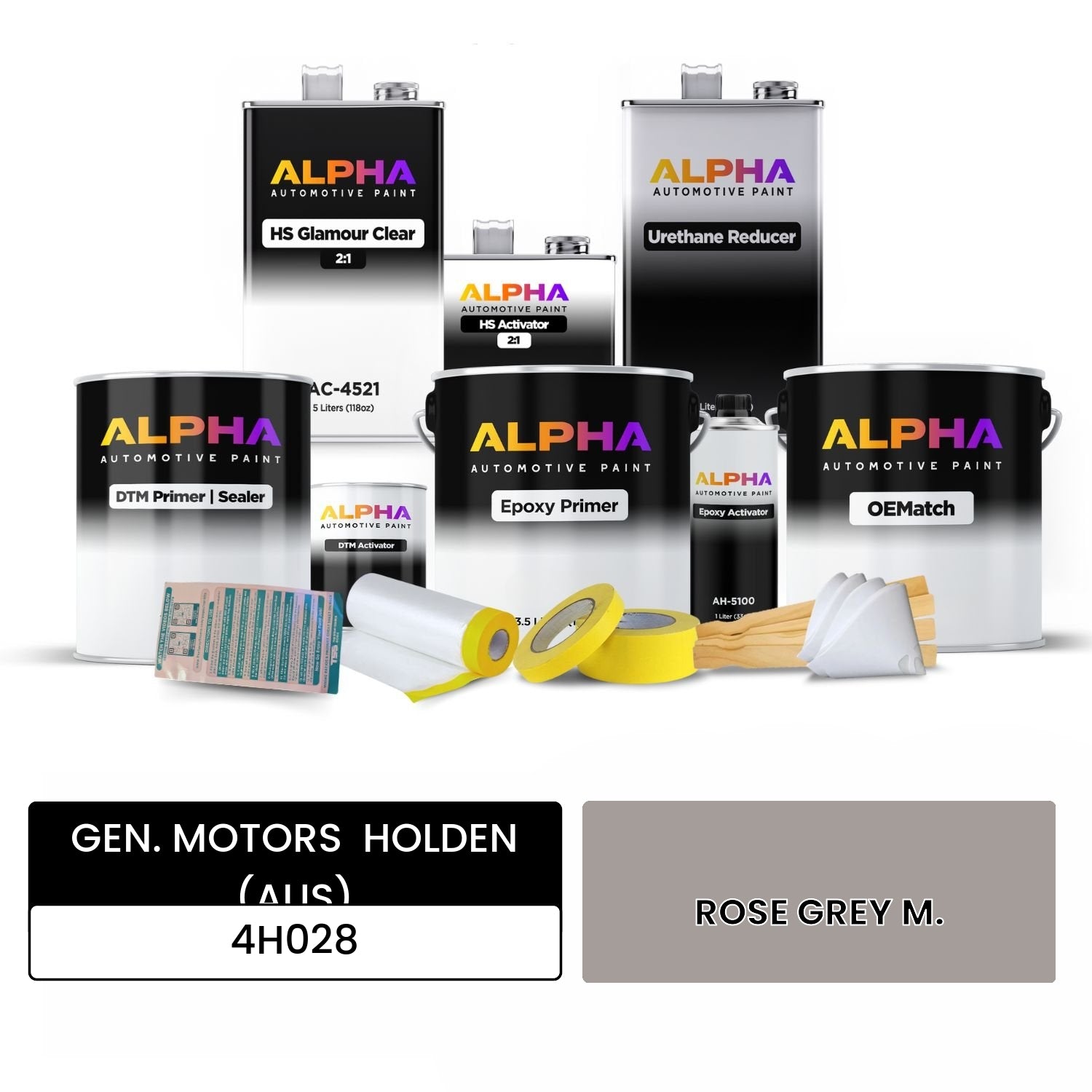 GEN. MOTORS  HOLDEN (AUS) ROSE GREY M. 4H028 OEMatch Vehicle Paint Kit
