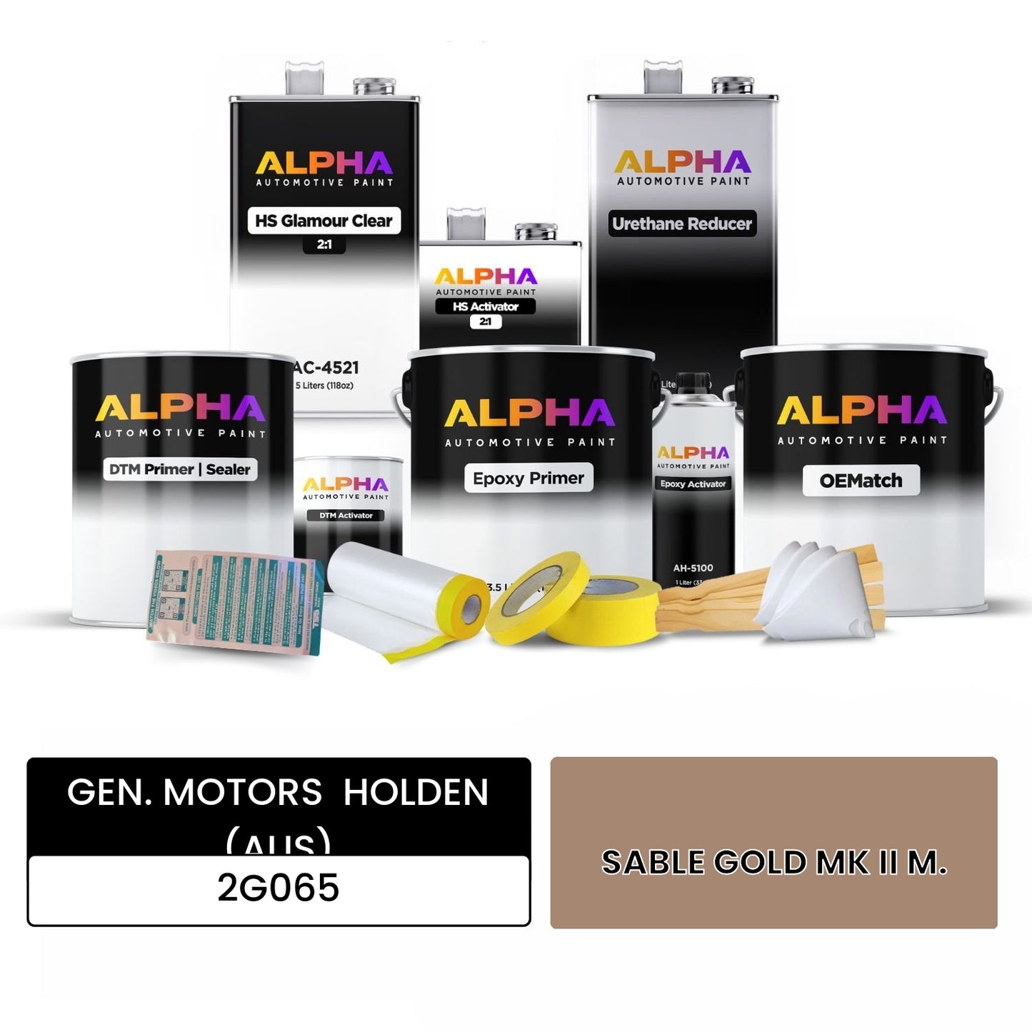 GEN. MOTORS  HOLDEN (AUS) SABLE GOLD MK II M. 2G065 OEMatch Vehicle Paint Kit