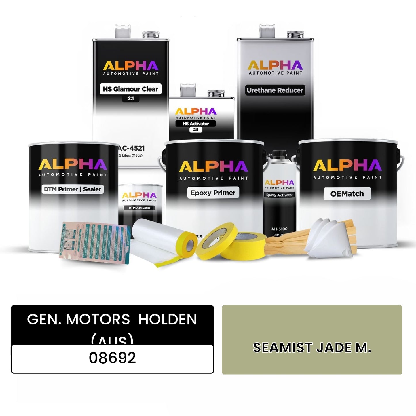 GEN. MOTORS  HOLDEN (AUS) SEAMIST JADE M. 08692 OEMatch Vehicle Paint Kit
