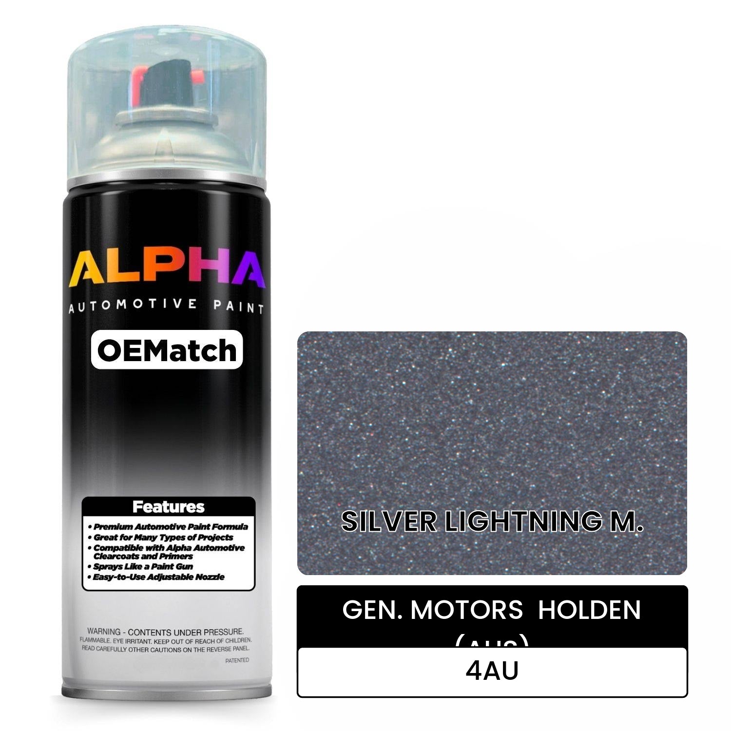 GEN. MOTORS  HOLDEN (AUS) SILVER LIGHTNING M. 4AU OEMatch Spraycan